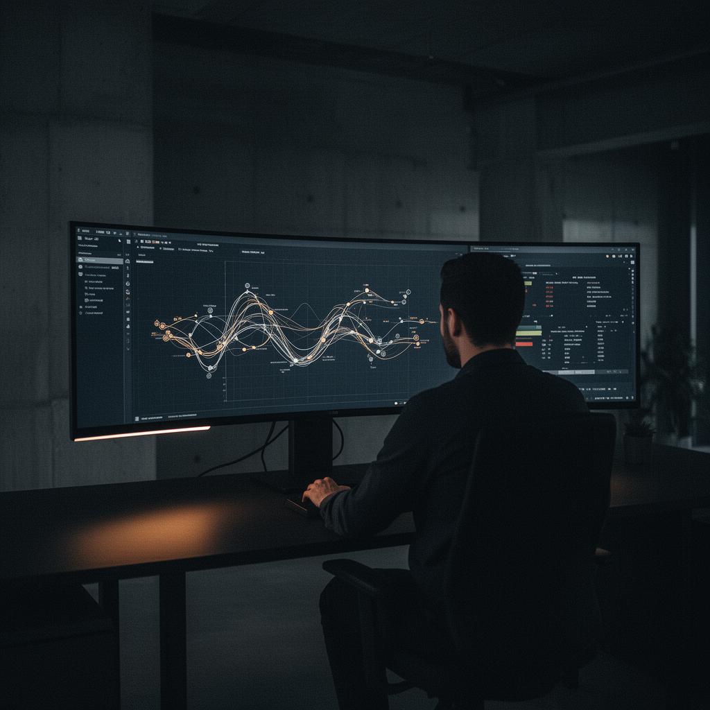 Avantic engineer operating a data lineage view.